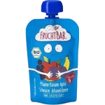 Fruchtbar ekologiczny mus owocowy – śliwka, banan, jabłko, czarna porzeczka