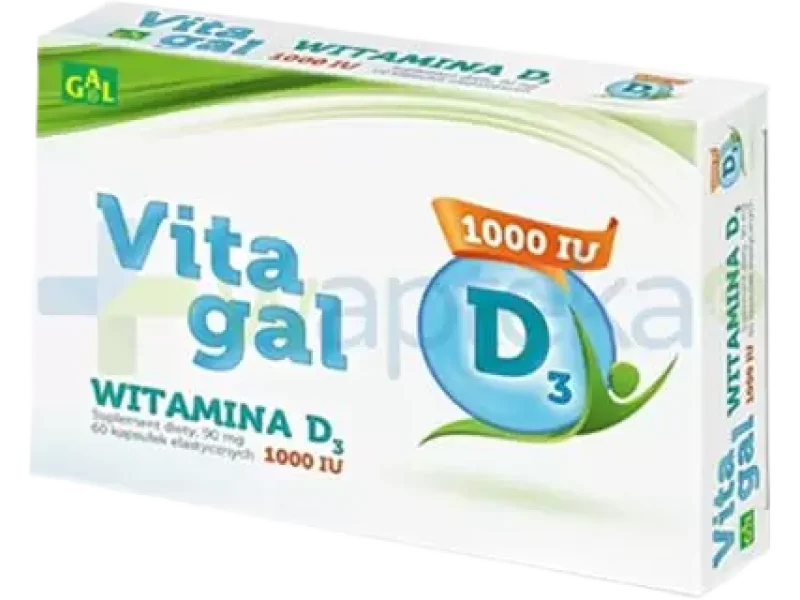 GAL Vitagal witamina D3 1000 IU, kapsułki miękkie, 25 µg