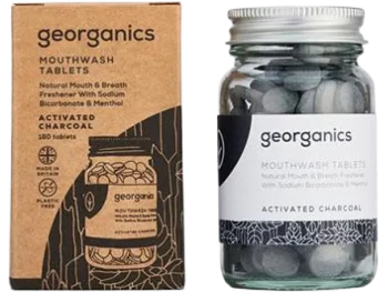 Georganics, naturalne tabletki do płukania jamy ustnej activated charcoal