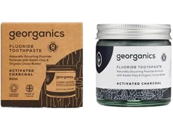 Zdjęcie produktu Georganics, organiczna pasta do zębów z fluorem w słoiku, activated charcoal