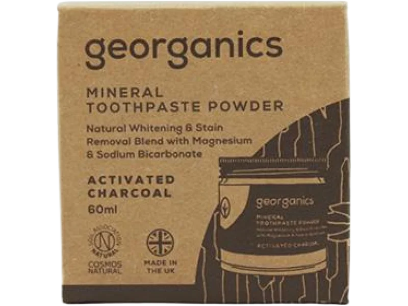 Georganics, proszek do czyszczenia zębów, activated charcoal