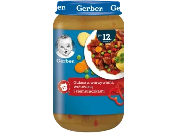 Zdjęcie produktu GERBER JUNIOR obiadek gulasz z warzywami wołowiną i ziemniaczkami