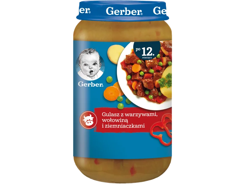 GERBER JUNIOR obiadek gulasz z warzywami wołowiną i ziemniaczkami