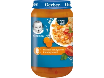 Zdjęcie produktu GERBER JUNIOR obiadek risotto z indykiem i warzywami po 12 miesiącu