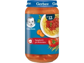 Zdjęcie produktu GERBER JUNIOR Obiadek spaghetti po bolońsku po 12 miesiącu, żel do jamy ustnej