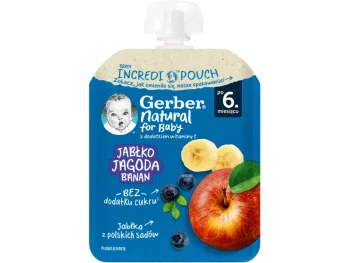 Zdjęcie produktu Gerber Natural For Baby deserek jabłko-jagoda-banan po 6. miesiącu, mus