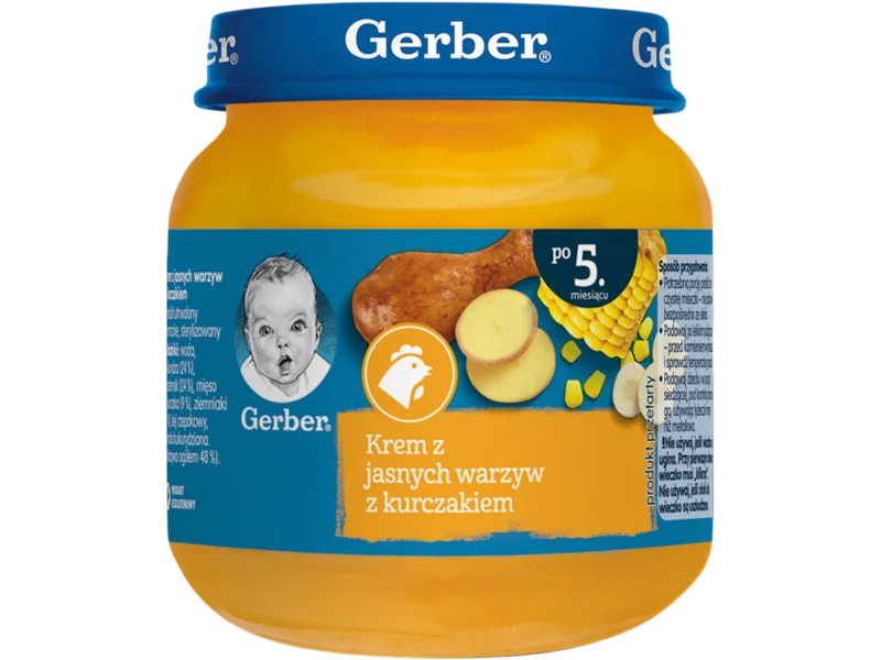 GERBER Obiadek krem z jasnych warzyw z kurczakiem po 5 miesiącu