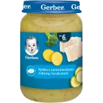 Gerber obiadek rybka z ziemniaczkami cukinią i brokułami po 6 miesiącu