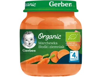 Zdjęcie produktu GERBER ORGANIC Marchewka słodki ziemniak po 4 miesiącu, puree