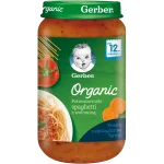 Gerber Organic obiad pełnoziarniste spaghetti z wołowiną, gotowy posiłek