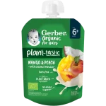 Gerber Organic Plant-tastic deserek mango i brzoskwinia z musem kokosowym po 6. miesiącu