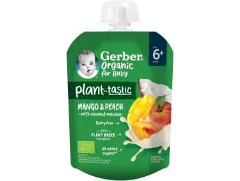 Zdjęcie produktu Gerber Organic Plant-tastic deserek mango i brzoskwinia z musem kokosowym po 6. miesiącu
