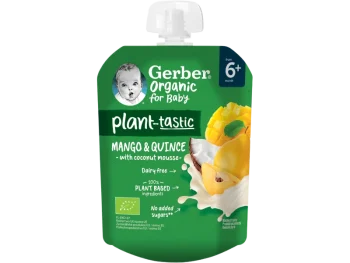 Zdjęcie produktu Gerber Organic Plant-tastic deserek mango i pigwa z musem kokosowym po 6. miesiącu