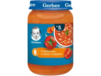 Zdjęcie produktu GERBER Zupka pomidorowa z ryżem i indykiem po 8 miesiącu, żywność specjalnego przeznaczenia medycznego