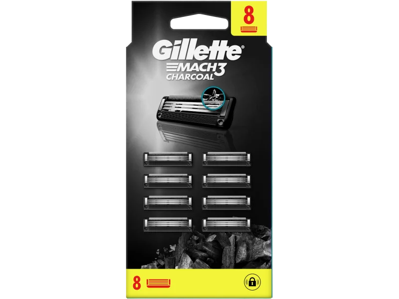 Gillette Mach3 charcoal ostrza wymienne do maszynki dla mężczyzn, wymienne wkłady