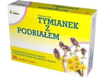 Zdjęcie produktu Goldfarmex Tymianek z podbiałem, pastylki do ssania