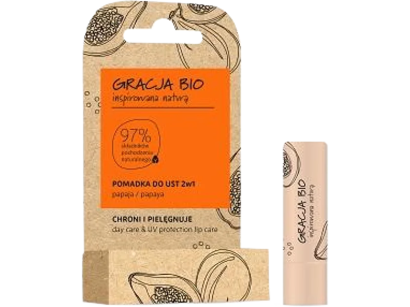 Gracja Bio pomadka do ust 2w1 papaja