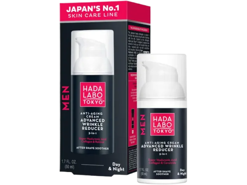 Hada Labo Tokyo Men przeciwzmarszczkowo-nawilżający, krem