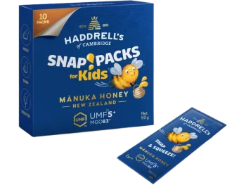 Zdjęcie produktu Haddrell’s Manuka Snap Pack Kids UMF 5+ MGO83+, saszetki