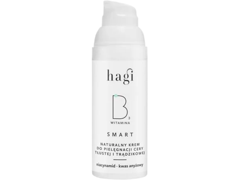 Hagi Smart B naturalny krem do pielęgnacji cery tłustej i trądzikowej z niacynamidem
