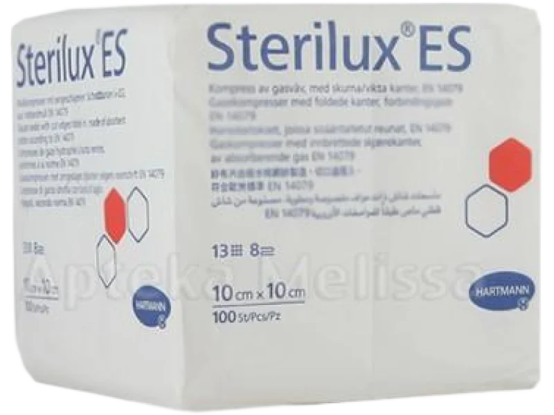 HARTMANN STERILUX ES kompresy niejałowe 13-nitkowe, 8-warstwowe