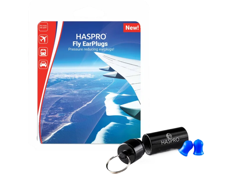 Haspro Fly Earplugs, wielokrotnego użytku, do podróży, zatyczki