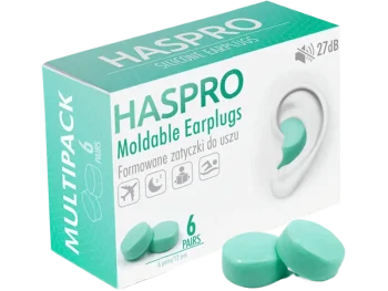 Zdjęcie produktu Haspro Moldable Earplugs 27 dB formowane, kolor miętowy, zatyczki