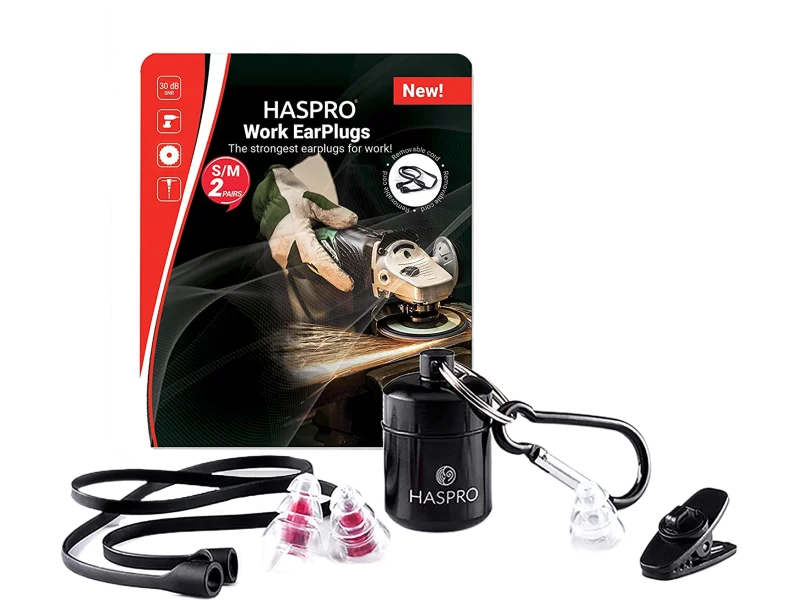 Haspro Work Earplugs, dla osób przebywających w głośnym otoczeniu, w szczególności w przemyśle ciężkim, zatyczki