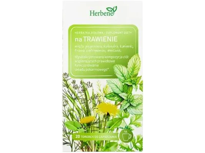 Herbene Na trawienie herbatka, saszetki