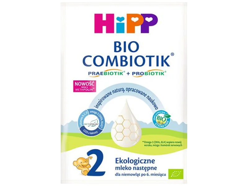 HiPP 2 BIO COMBIOTIK ekologiczne mleko następne dla niemowląt po 6. miesiącu życia, mleko w proszku