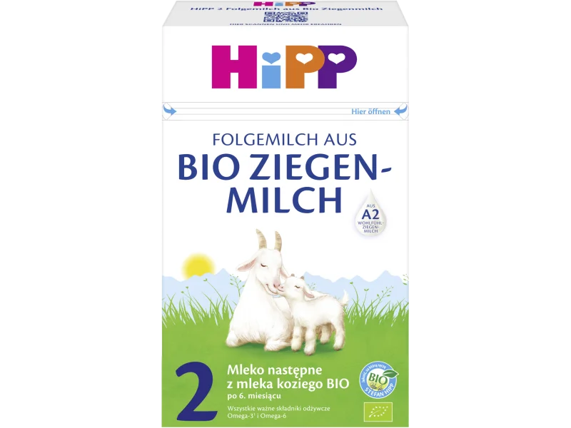 HiPP 2 mleko następne z mleka koziego bio, proszek do sporządzania roztworu doustnego
