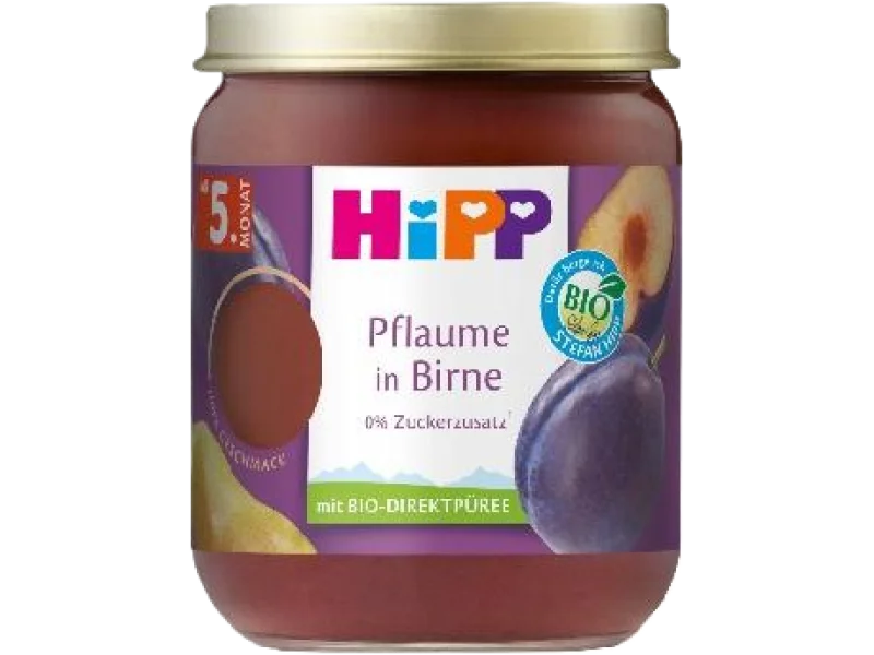 HiPP BIO Gruszki ze śliwkami, przecier
