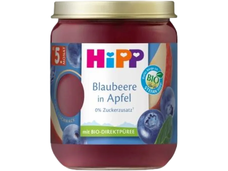HiPP BIO Jabłka z jagodami, deser