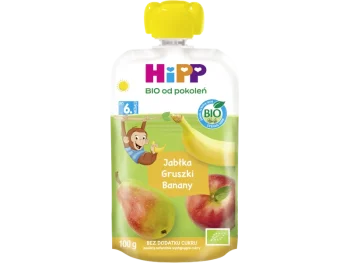 Zdjęcie produktu HiPP BIO od pokoleń, jabłka-gruszki-banany, mus