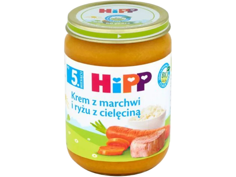 HiPP BIO od pokoleń krem z marchwi i ryżu z cielęciną