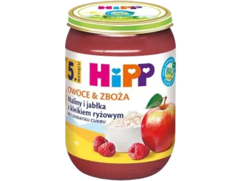 Zdjęcie produktu HiPP BIO od pokoleń, maliny i jabłka z kleikiem ryżowym, deser