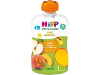 Zdjęcie produktu HiPP BIO od pokoleń mus owocowy jabłka-mango-brzoskwinie