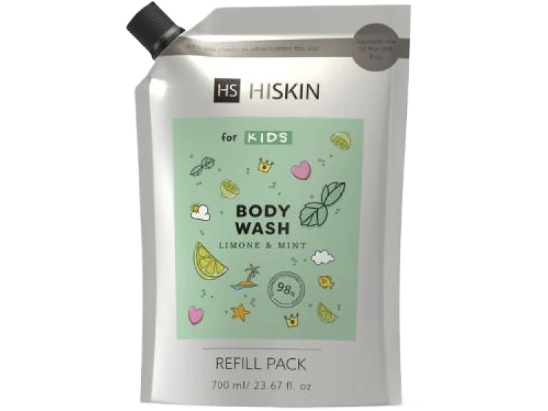 HISKIN Kids Body Wash Limone & Mint GREEN, płyn