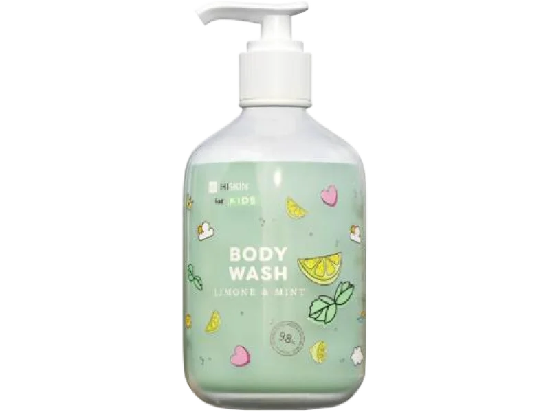 Hiskin Kids Zielony płyn do mycia ciała dla dzieci Limonene&Mint