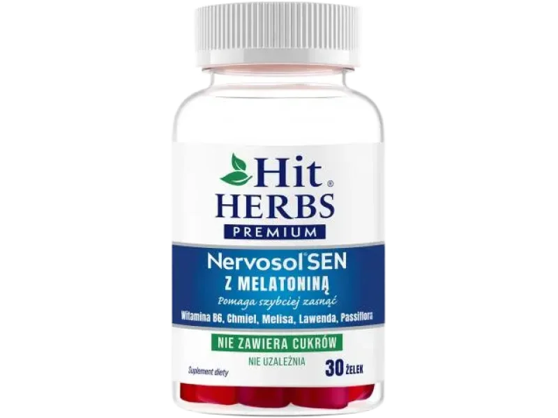 Hit Herbs Premium Nervosol Sen z melatoniną, żelki