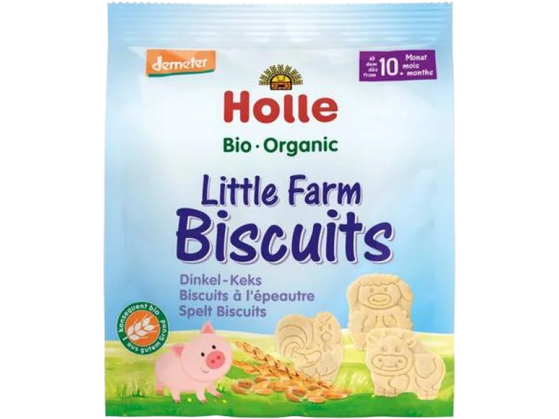 Holle Bio keksy orkiszowe mała farma bio demeter dla niemowląt, ciasteczka