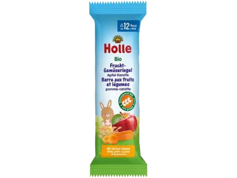 Holle Bio owocowo-warzywny jabłko-marchewka, baton