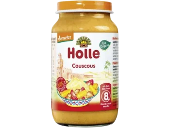 Zdjęcie produktu HOLLE Danie dla niemowląt kuskus z kurczakiem Bio, gotowy posiłek