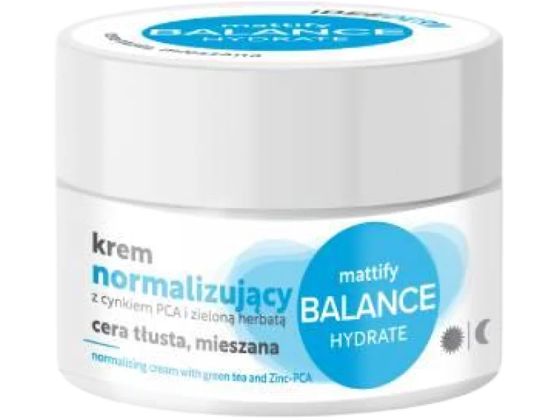 Idee Derm normalizujący z cynkiem PCA i zieloną herbatą, krem