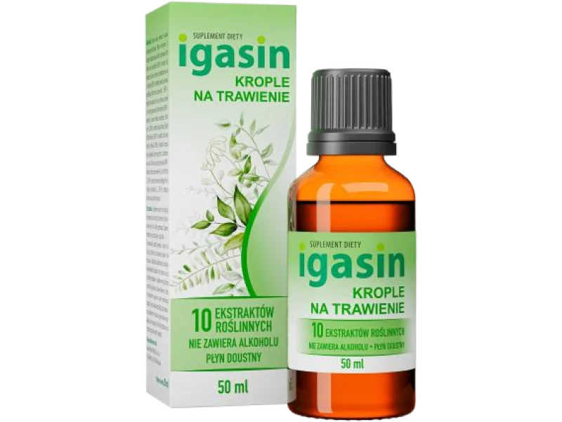 Igasin, krople na trawienie, płyn doustny