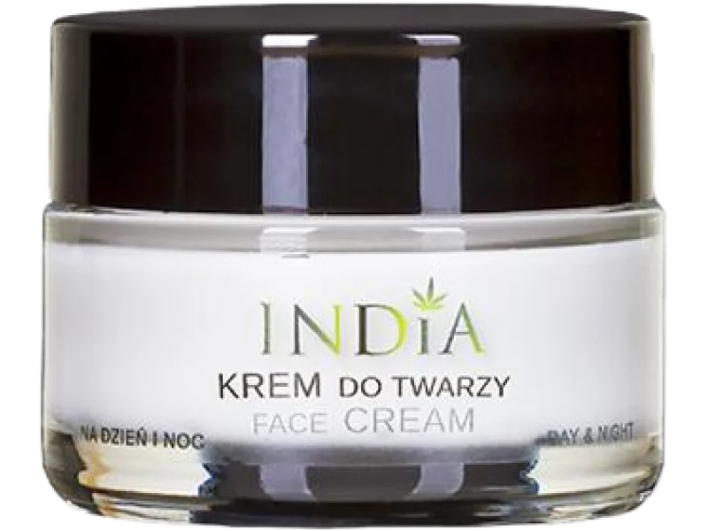 India krem do twarzy z olejem z konopi