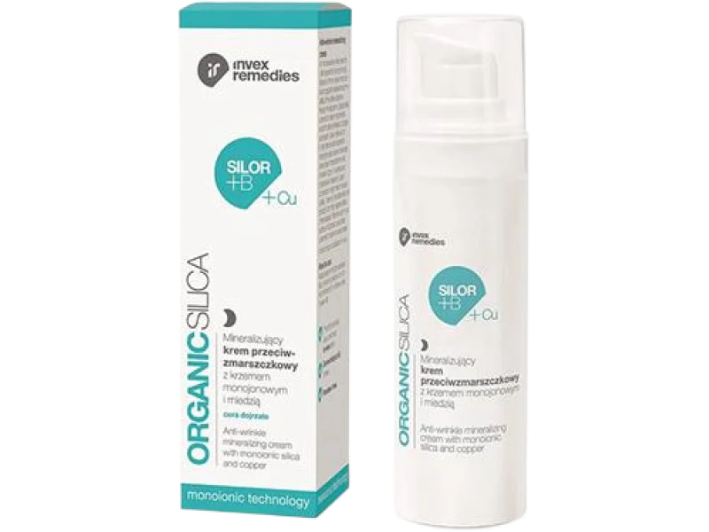 Invex Remedies Organic Silica Silor +B +Cu przeciwzmarszczkowo – odżywczy na noc z krzemem organicznym i miedzią, krem