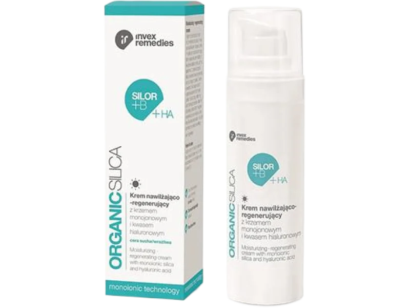 Invex Remedies Organic Silica Silor +B +HA nawilżająco-regenerujący z krzemem organicznym i kwasem hialuronowym, krem