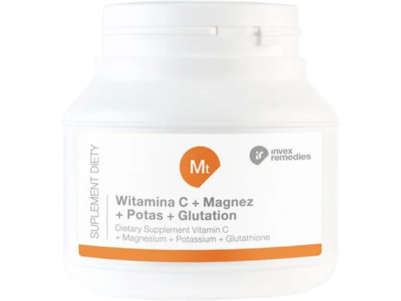 Invex Remedies Witamina C + magnez + potas + glutation, proszek