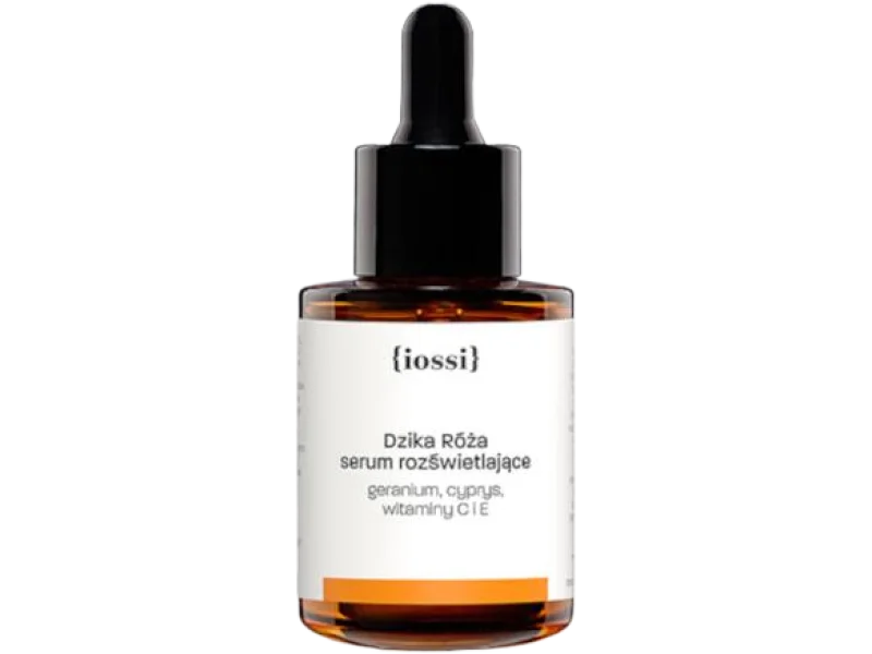 Iossi dzika róża serum rozświetlające geranium, cyprys, witaminy C i E